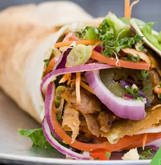 Piadina kebab con verdure di base 