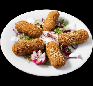 Piatto falafel con salsa a scelta