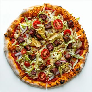 Pizza kebab e patatine