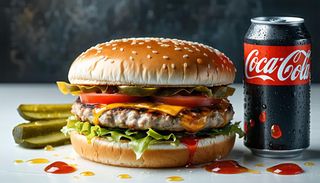 Chicken Dirty Burger + Coca-Cola Laattina 330ml
