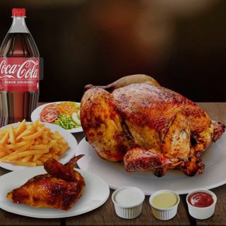 Combo pollo a la brasa simple con Coca Cola 
