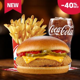 ქათმის ჩიზბურგერის კომბო