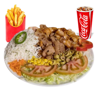 Plato Kebab Con Arroz