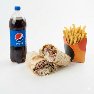 Menú Rollo Kebab (XL)