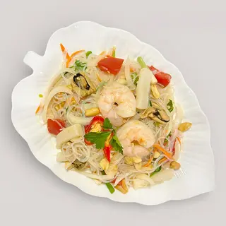 ცხარე შუშის ნუდლის სალათი / Spicy glass noodle salad