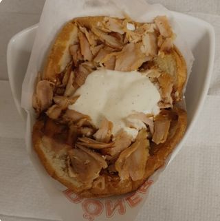 Kebab De Solo Carne Grande Con Patatas Y Bebida