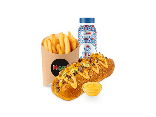 Ни хот-дог говядина в сырном соусе