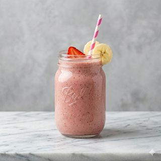 Banana + Strawberry Smoothie