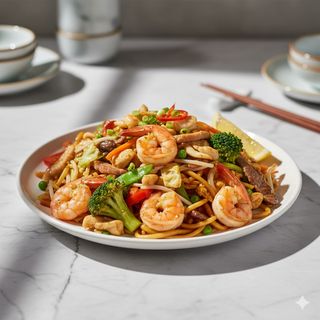 Arroz Frito Con Pollo ó con Ternera