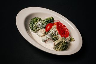 Брокколи в сливочном соусе 