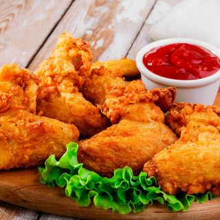 Alitas De Pollo Con Salsa barbacoa