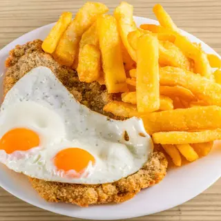Súper Milanesa A Caballo ternera