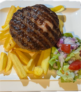 Punjena pljeskavica sa pomfritom