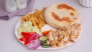 Shaorma la farfurie bucăți mici