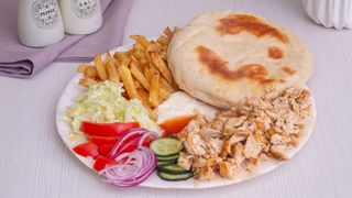 Shaorma la farfurie bucăți mici