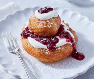 Papanași cu dulceață