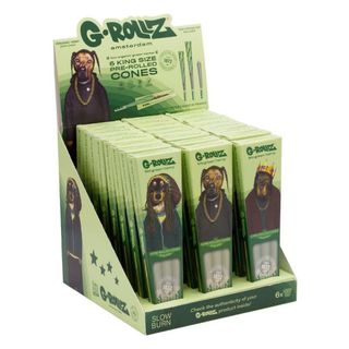  G-ROLLZ Conuri KS Pre-Rulate Pets Rock, Organic Green Hemp x 6buc
