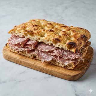 Schaicciata alla pala con sopressata