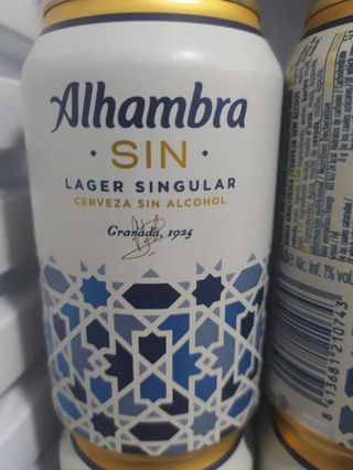 Cerveza lata sin alcohol