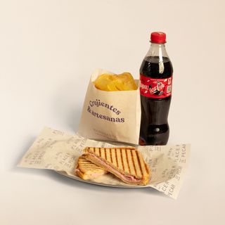 Menú Sandwich Mixto, Patatas Artesanales y Refresco