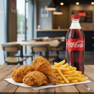 Regular snack meal with soda