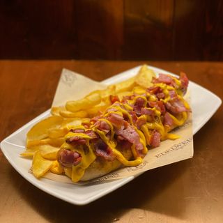 Bacon cheese dog