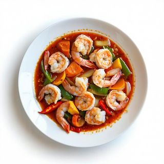 113 Gamberi in salsa piccante