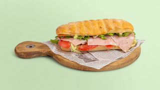 Чабата с мортадела