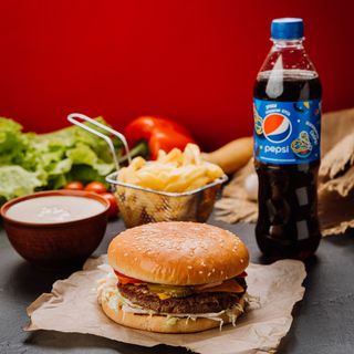 Бургер зі свининою меню