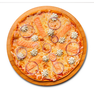 Мини-пицца с Семгой и сливочным сыром