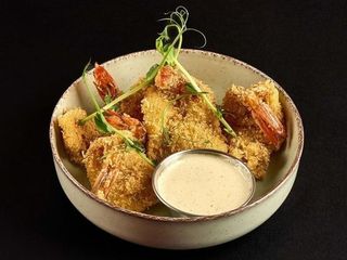 Креветки в паніровці з соусом тартар (120/30g)