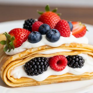 Panna, topping frutti di bosco