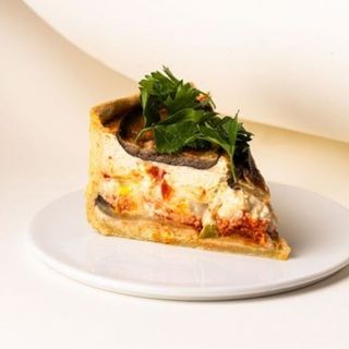 Quiche z 'ndują i bakłażanem