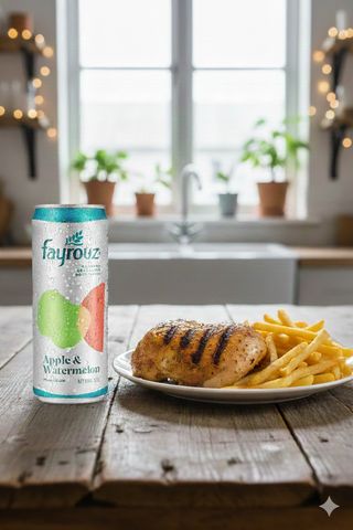 chicken and chips combo with a drink