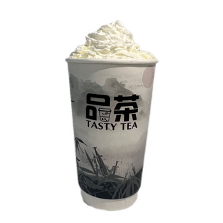 Oolong melocotón con leche y nata (M)