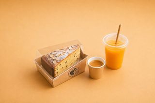 Mediterranean breakfast - yogurt mix, toast prosciutto e formaggio