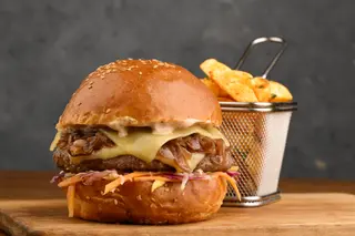 Mango Coleslaw Burger
