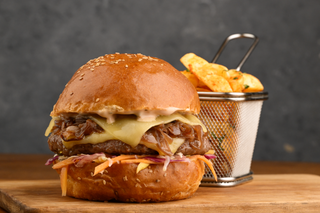 Mango Coleslaw Burger