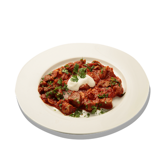 Sote de porc Stroganoff