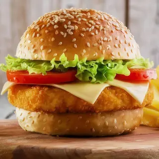 Menú De Hamburguesa Pollo