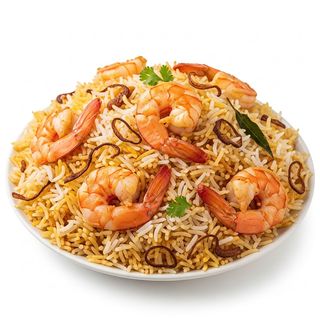 Biryani con gamberi