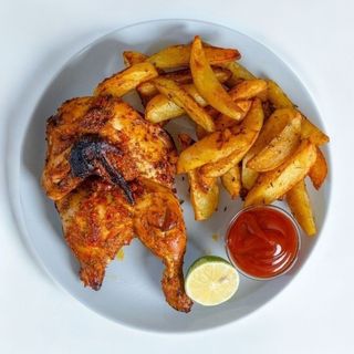 Quarter Fried Chicken and Chips