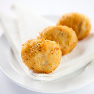 Mini açorda de bacalhau