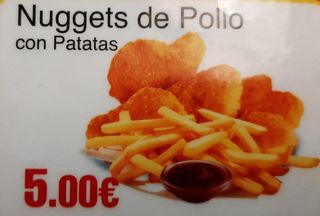 Nuggets De Pollo Con Patatas