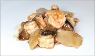 145B Gamberi con funghi bambù