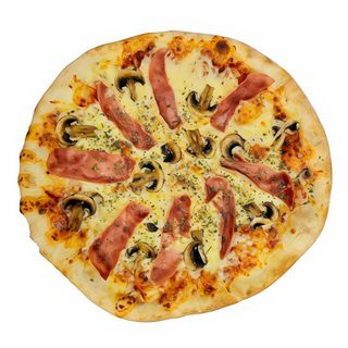 Pizza Jamón y Champiñones (26 Cm.)