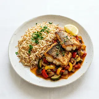 Riz Aux Vermicelles À La Ratatouille