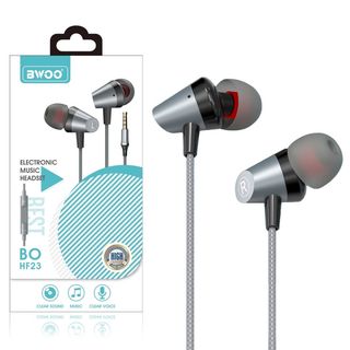 Auricular Cascos Efecto Cuerda Con Micrófono BWOO HF-23 Negro