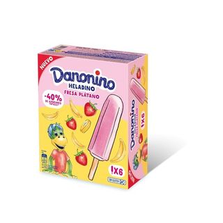 La Menorquina Polo Danonino de Fresa y Plátano 6x35g
