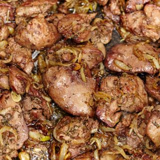 Пилешки дроб с лук (300г)